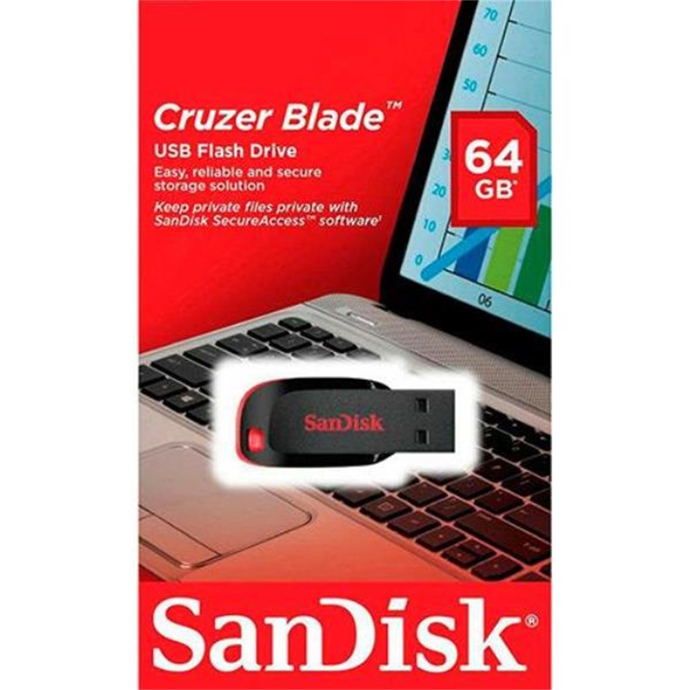 Pen Drive 64Gb Sandisk Cruzer Z50