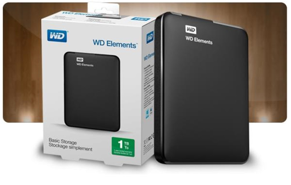 HD Externo Portatil 1TB Usb 3.0 Western Digital Element WDBUZG0010BBK