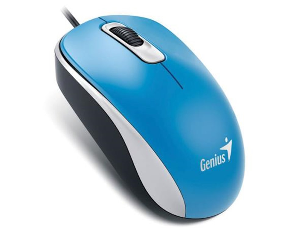 Mouse Genius DX-110 Azul (USB / 1000 DPI / 3 Botoes / Ambidestro / Cabo 1,5m)