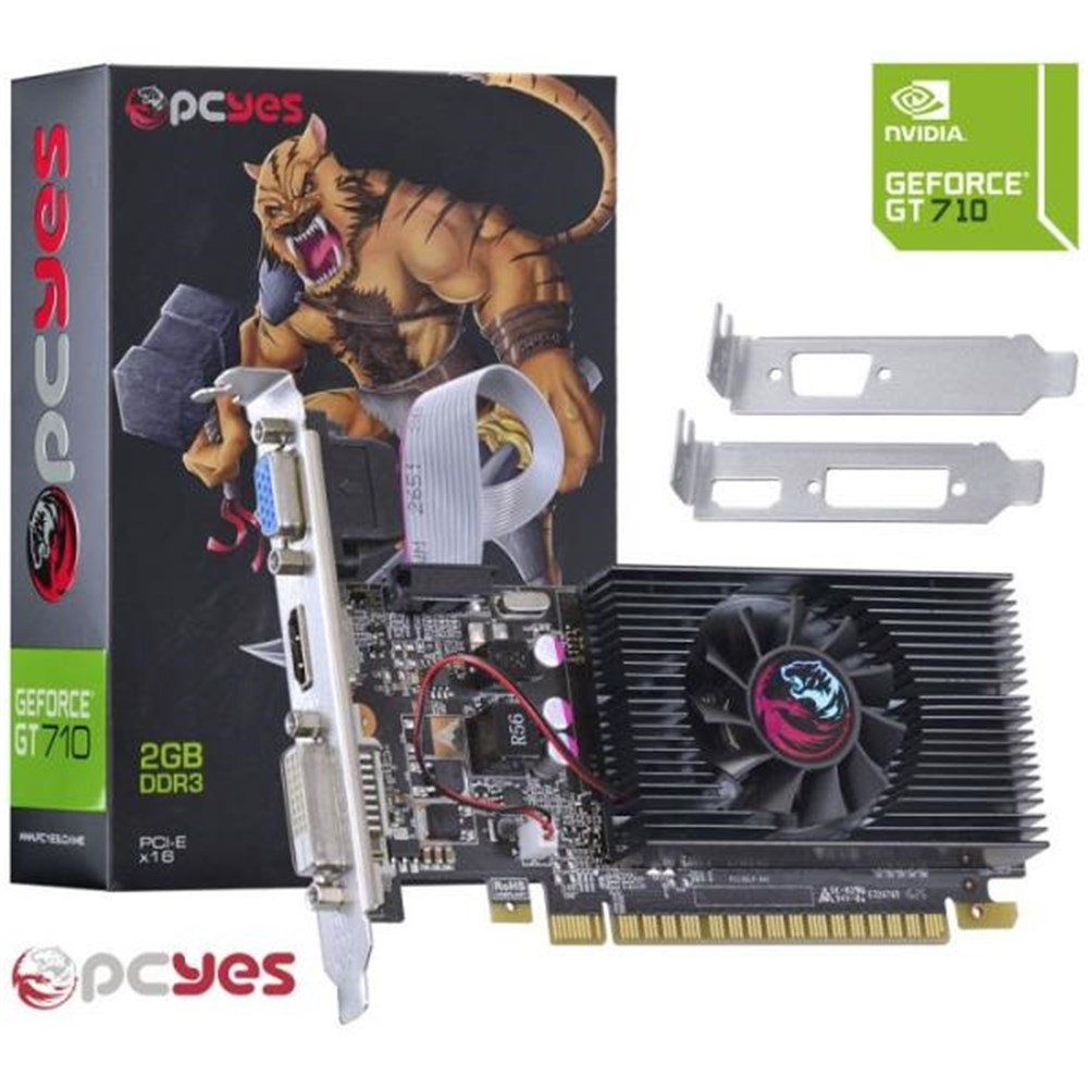 Placa de Vdeo GPU 2Gb GT710 DDR3 64Bits Pcyes