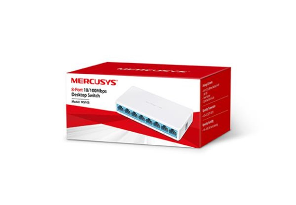 Switch 08 Portas Fast (10/100Mbps) Mercusys MS108