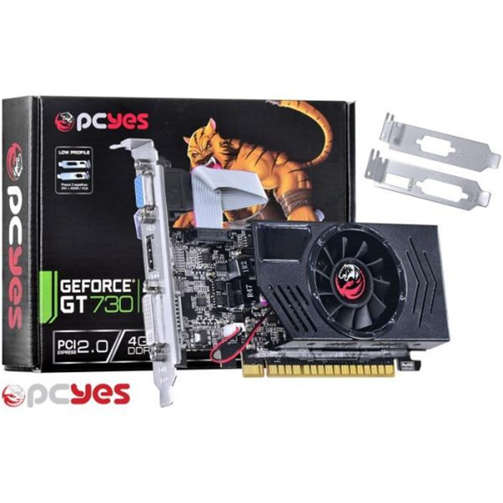Placa de Vdeo GPU 4Gb GT730 DDR5 64Bits Pcyes