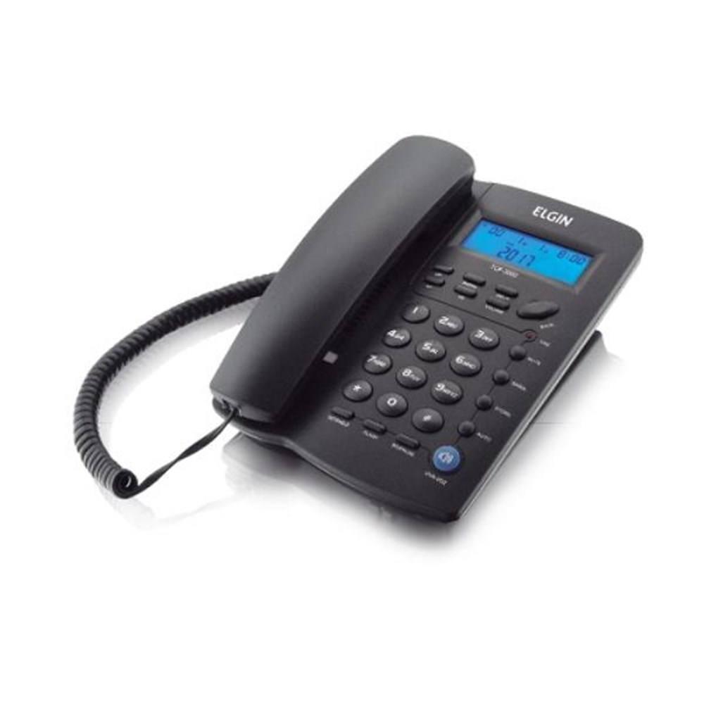 Telefone Elgin TCF 3000 Com Identificador Preto