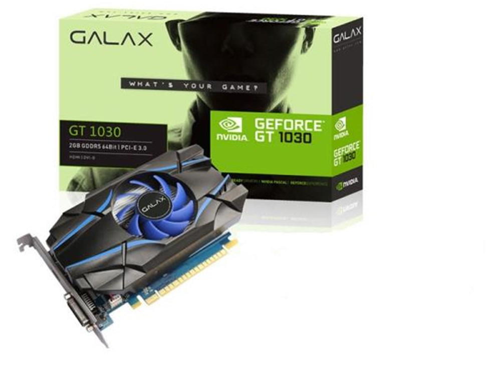 Placa de Vídeo GPU 2Gb GT1030 DDR5 64Bits Galax 30NPH4HVQ4ST