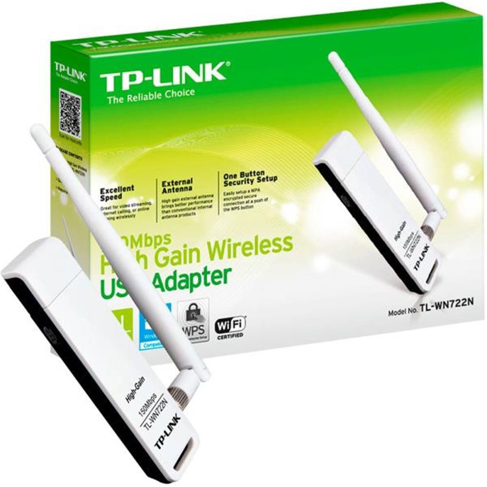 Adaptador USB Wireless 150Mbps TL-WN722N - TP-Link