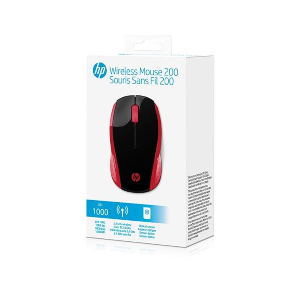 Mouse Sem Fio HP X200 Oman Vermelho