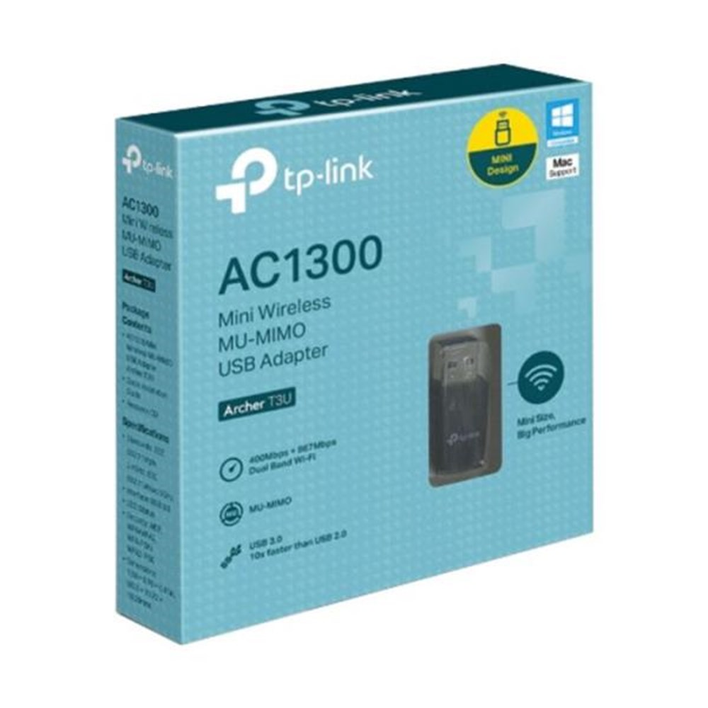 Adaptador USB Wireless AC1300 T3U Dual Band - TP-Link