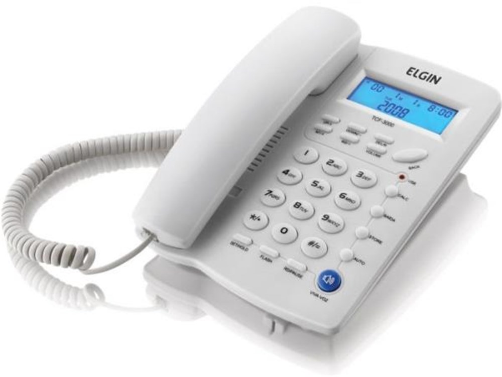 Telefone Elgin TCF 3000 Com Identificador Cinza Claro
