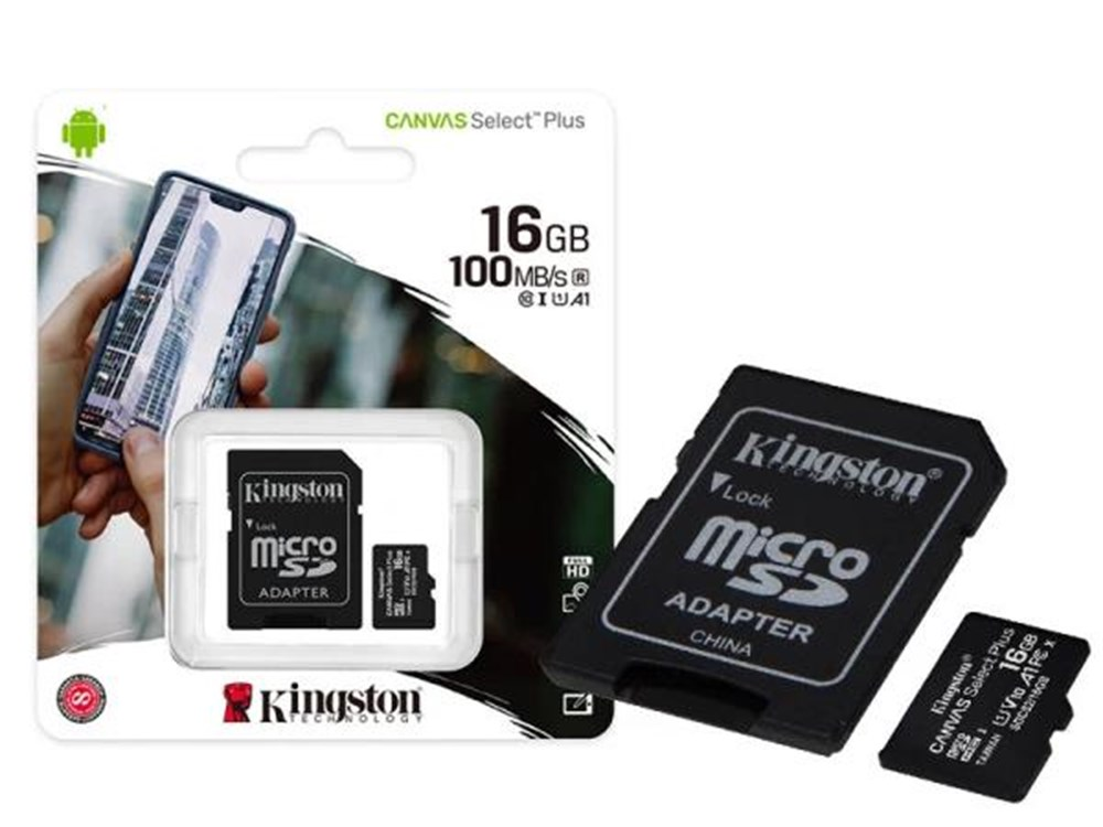 Cartao de Memoria microSD 16Gb Kingston Canvas Com Adaptador