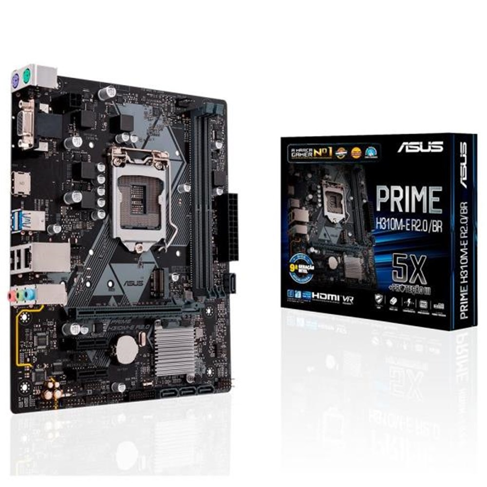 Placa Me Intel LGA 1151 Asus Prime H310M-E R2.0/BR DDR4 HDMI / VGA / GigaLan