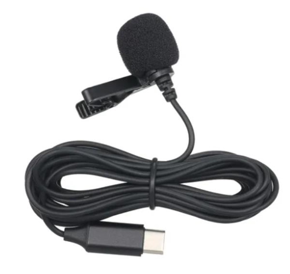 Microfone de Lapela Plug USB-C Flex Gold