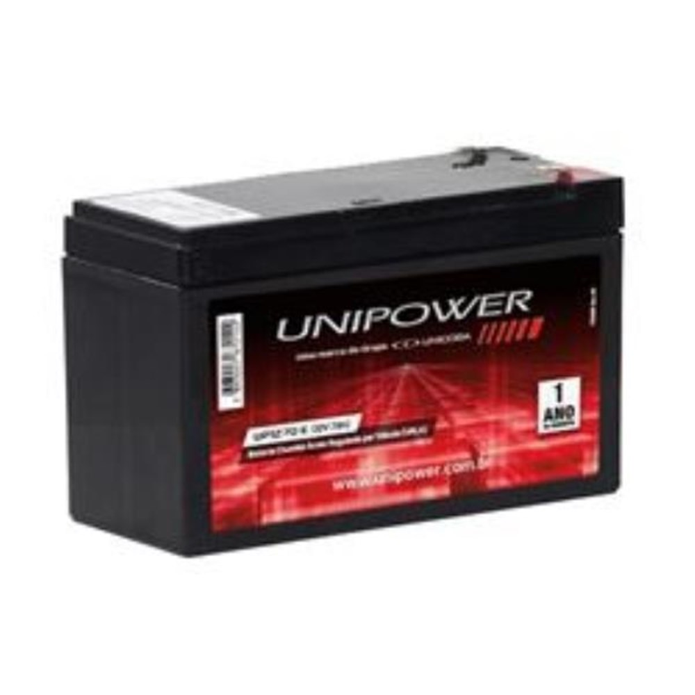 Bateria Selada para Nobreak 12V 7Ah 1270E - Unipower
