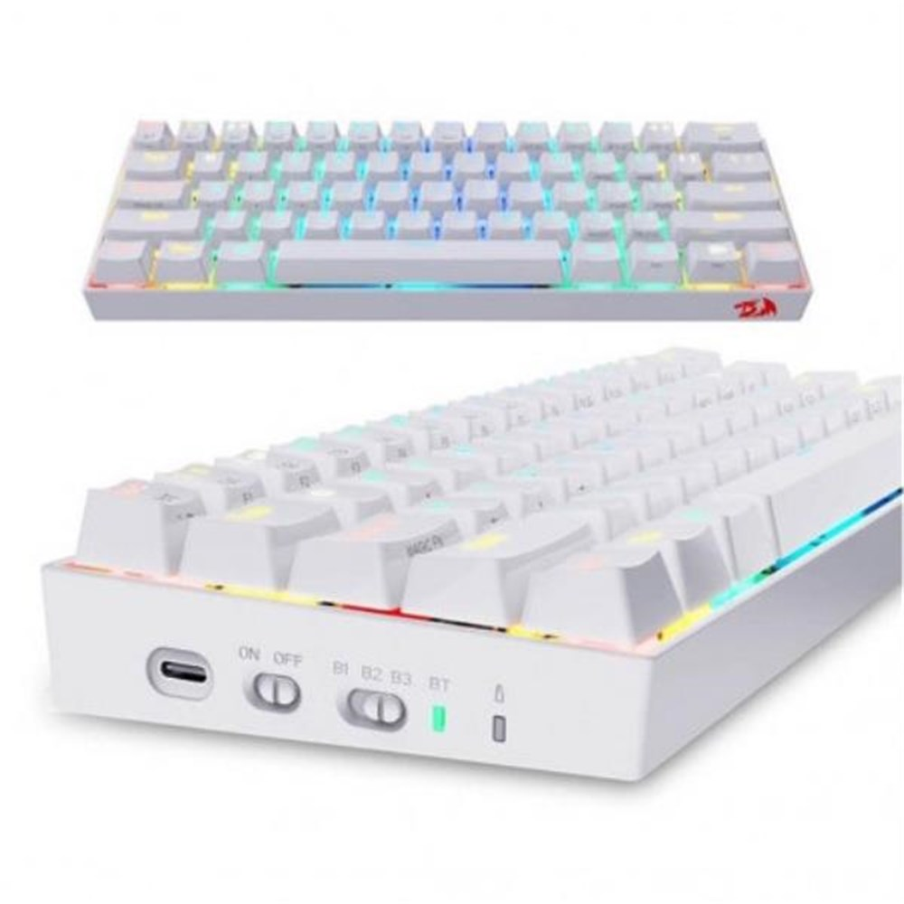 Teclado USB Redragon Gamer Draconic K530W Rgb Branco