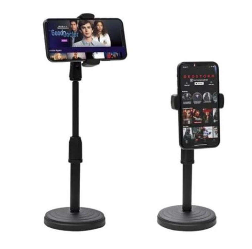 Suporte Pedestal Mini Para Microfone e celular