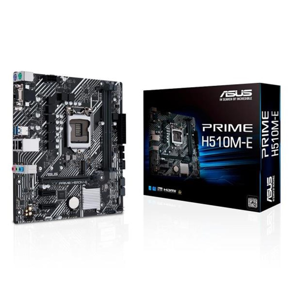 Placa Me Intel LGA 1200 Asus H510M-E Prime DDR4 USB 3.0 HDMI / VGA - 10 e 11G