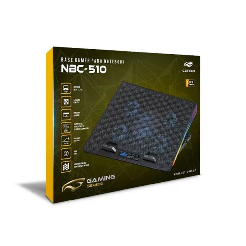 Base para Notebook Regulvel Gamer C3Tech NBC-510BK
