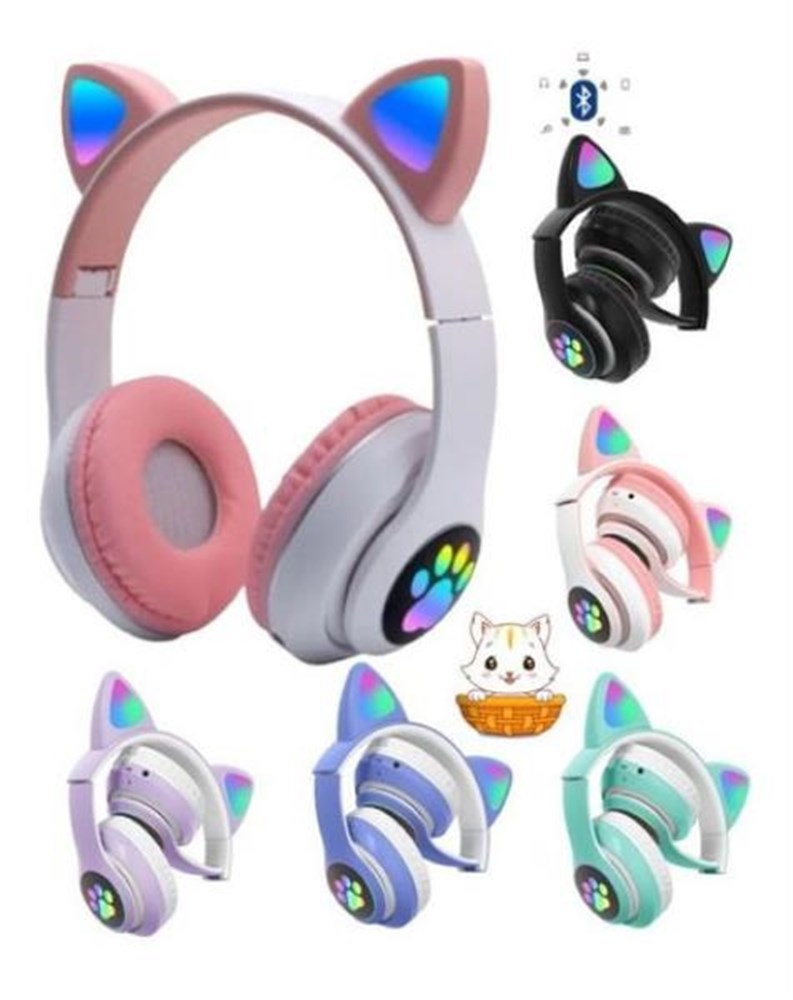 Fone de Ouvido Bluetooth Cat Ear Flex Gold KTP-101 Colors