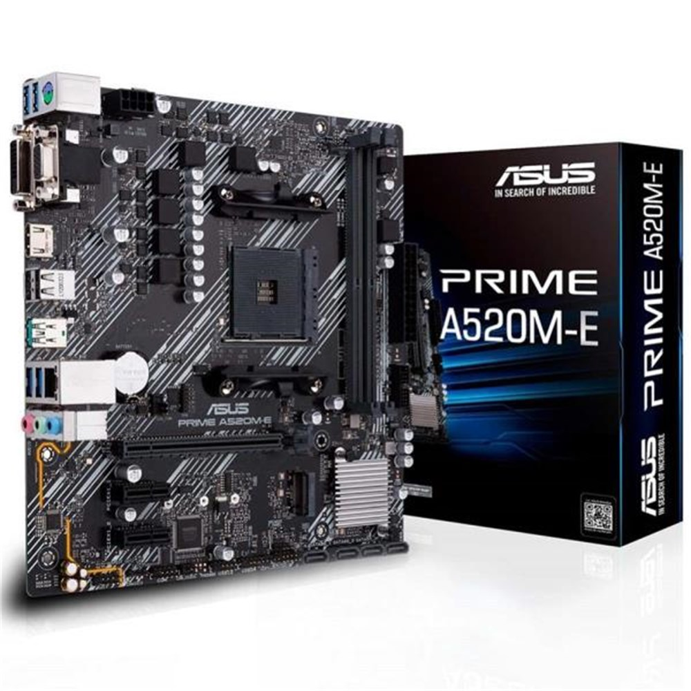 Placa Me AMD AM4 Asus A520M-E DDR4 HDMI / DVI / VGA