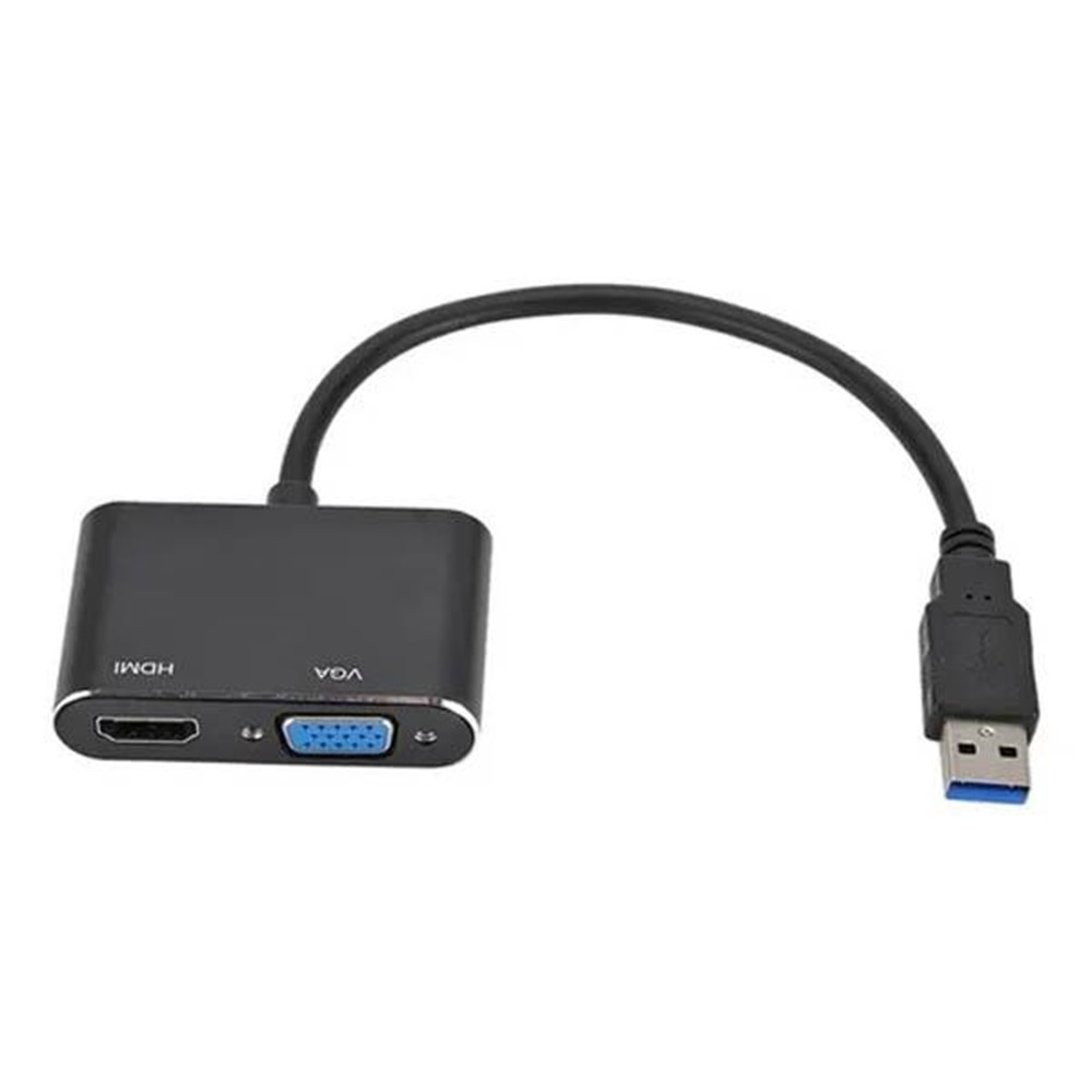 Adaptador de Video USB3.0 Macho x VGA Femea / Hdmi Femea