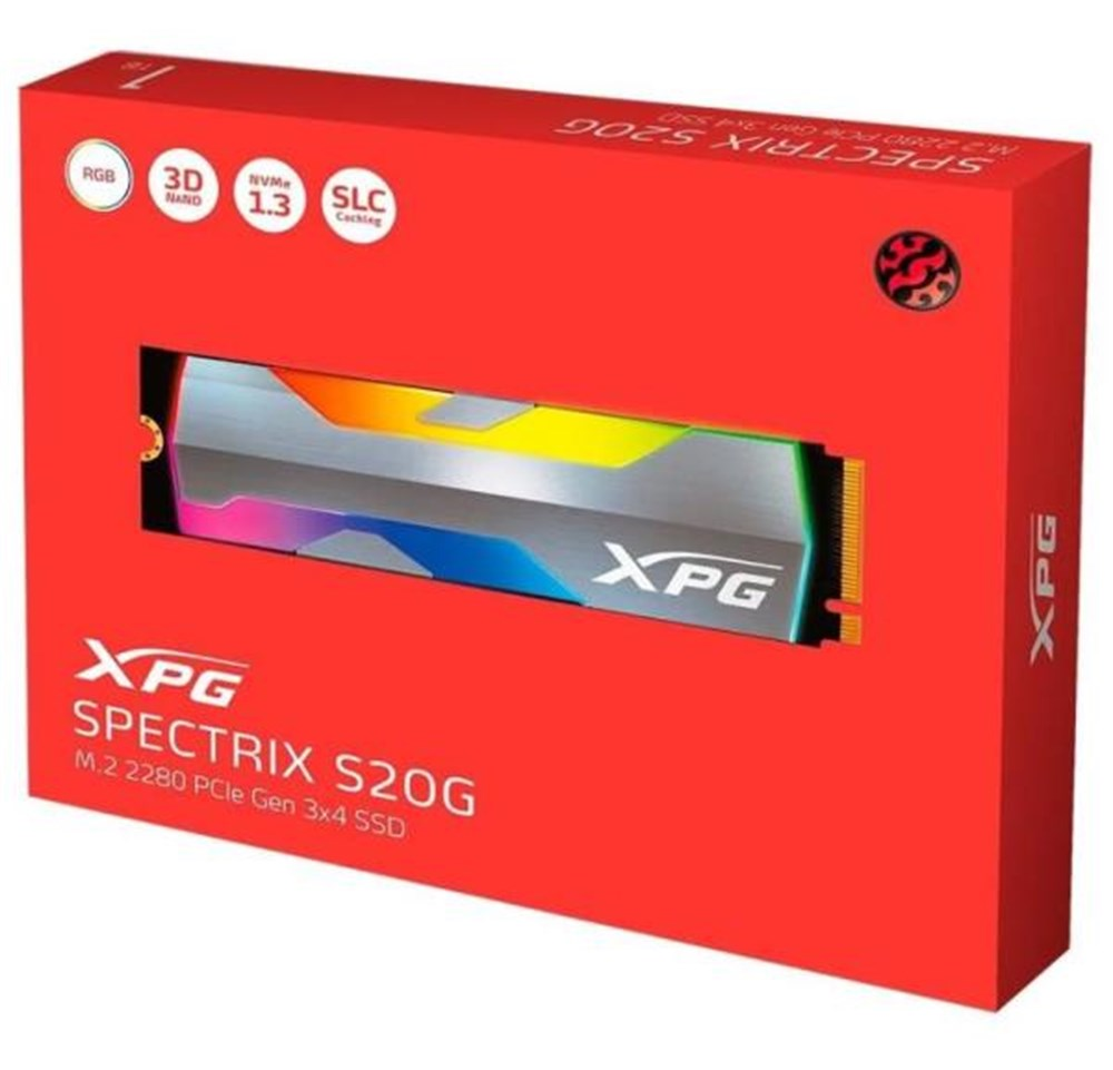 HD SSD de 1TB M.2 2280 NVMe Adata XPG Spectrix S20G RGB - ASPECTRIXS20G-1T-C