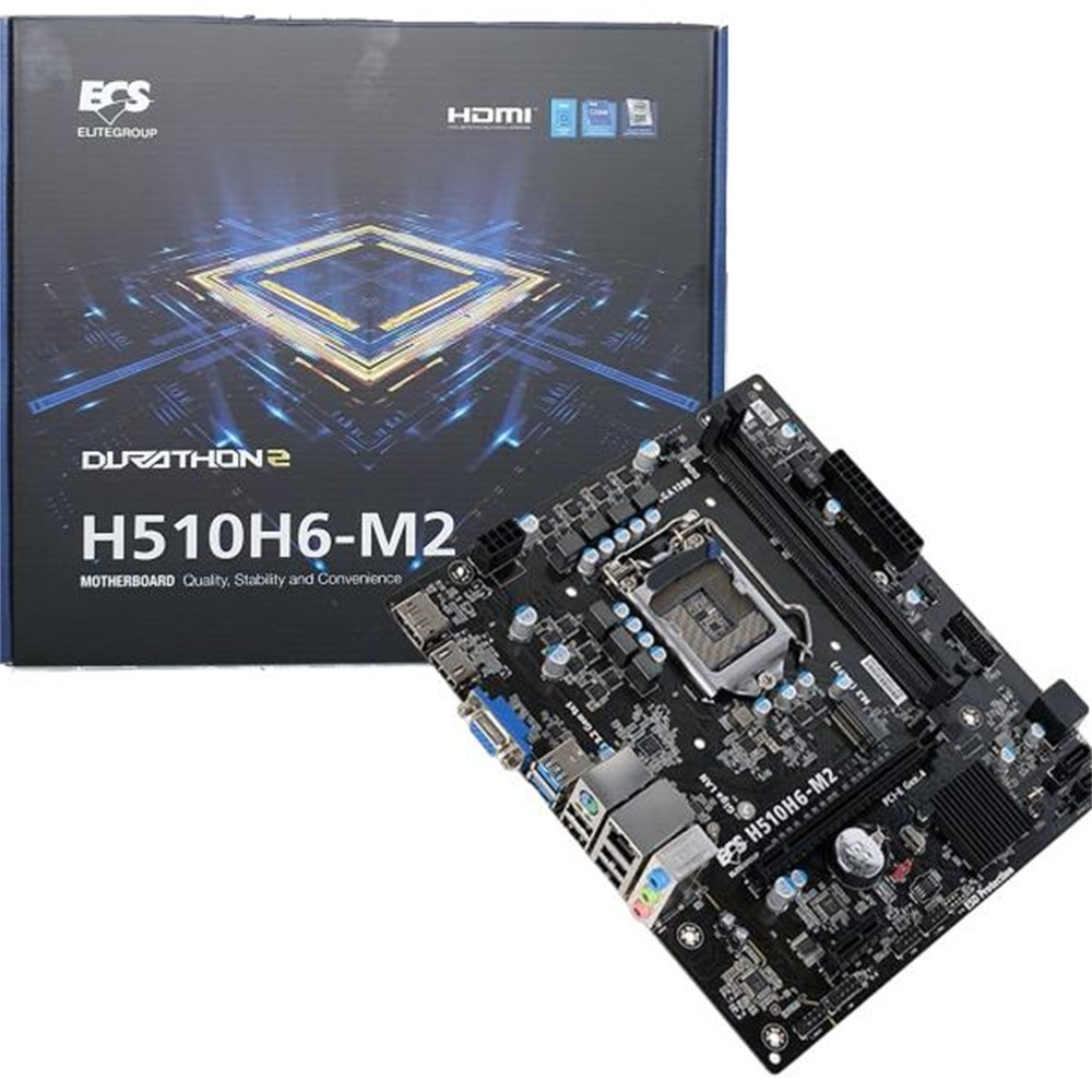 Placa Me Intel LGA 1200 MSI H510H6-M2 DDR4 USB 3.2 M.2 HDMI / VGA / DP - 10 e 11G