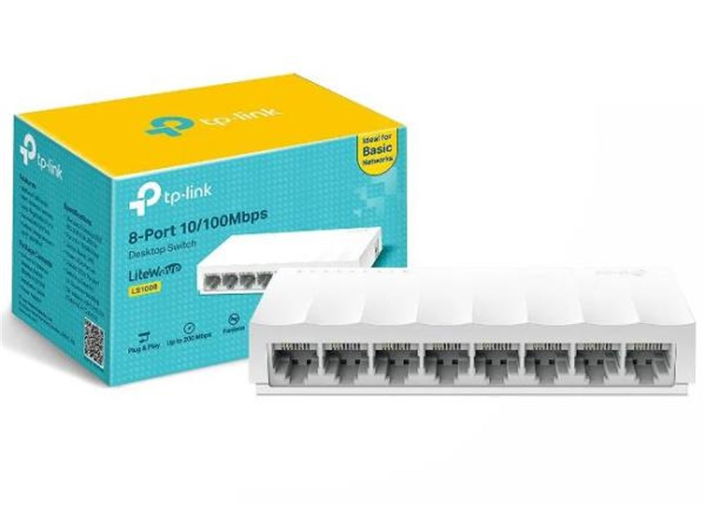 Switch 08 Portas Fast (10/100Mbps) TP-Link LS1008