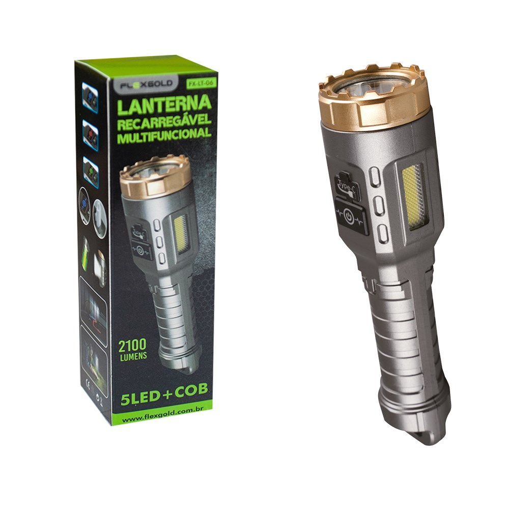 Lanterna Ttica Led 2100 Lumens Flex Gold FX-LT-06