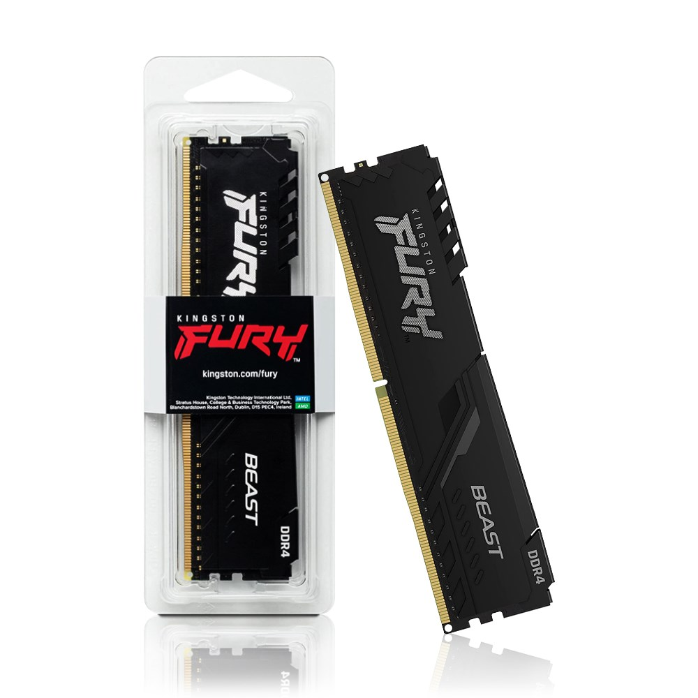 Memoria para Desktop DDR4 16GB 3200Mhz Kingston Gamer HyperX Fury Black KF432C16BB/16
