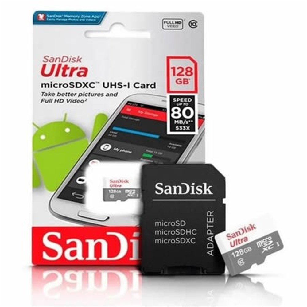 Cartao de Memoria microSD 128Gb Classe 10 Ultra Sandisk ?SDSQUNS-128G-GN6MN