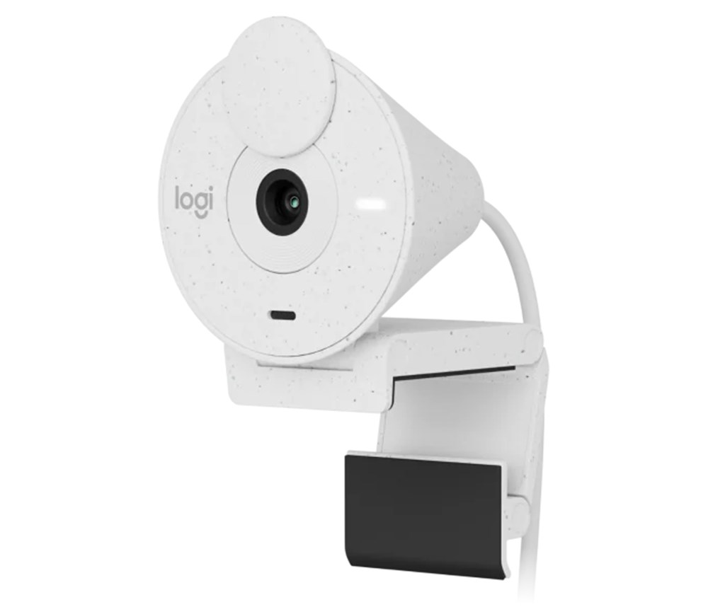 Webcam Full HD 1080P Logitech Brio 300 USB-C Branca - 960-001440