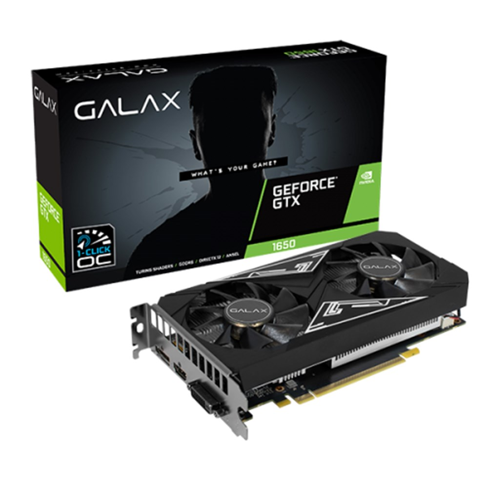 Placa de Vídeo GPU 4Gb GTX1650 EX Plus DDR5 128Bits Galax 65SQL8DS93E1