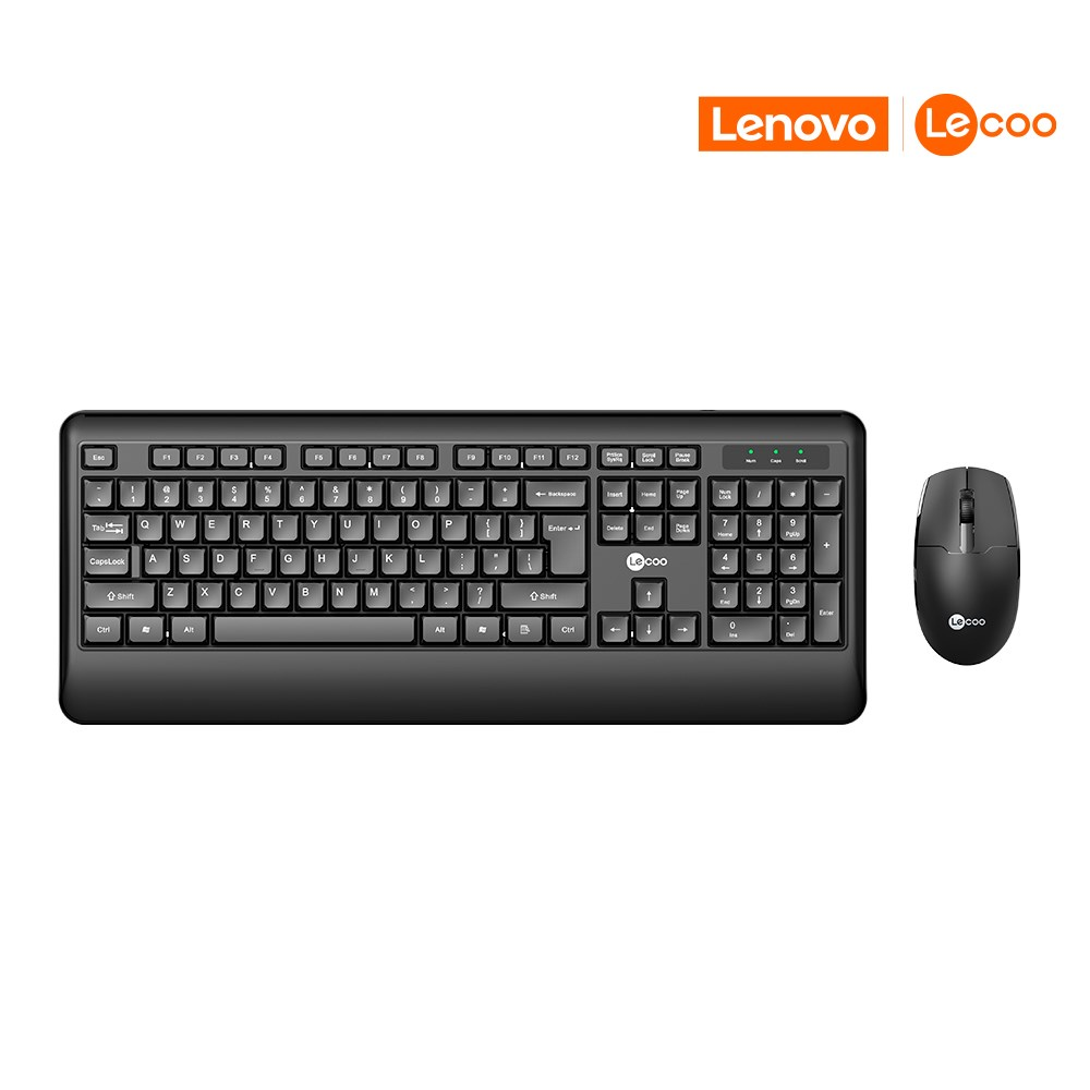 Teclado e Mouse sem Fio Lenovo Lecoo KW202