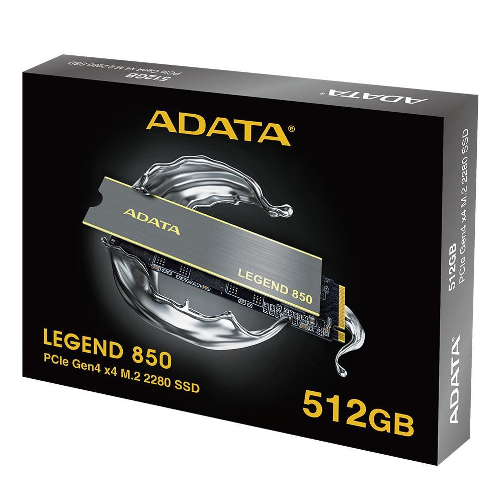HD SSD de 512GB M.2 2280 Adata Legend 850 - ALEG-850L-512GCS