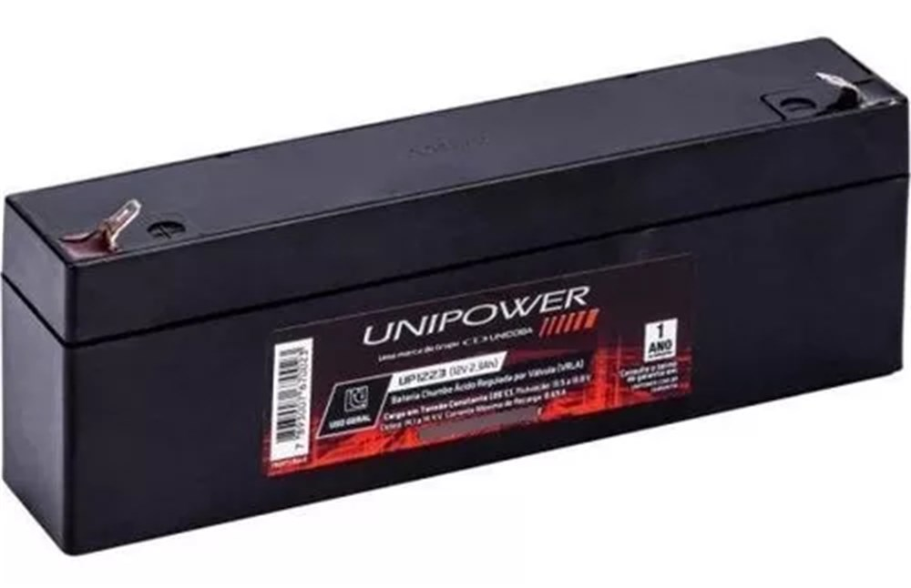 Bateria Selada 12V 2,3Ah VRLA UP1223 - Unipower