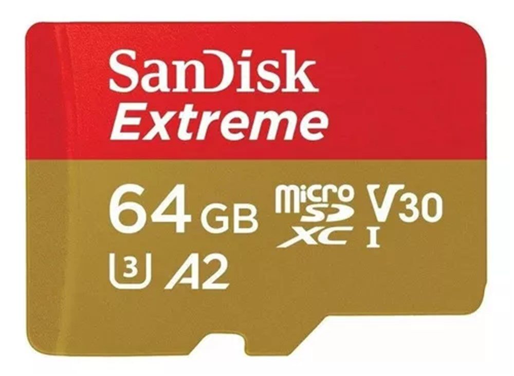 Cartao de Memoria microSD 64Gb Extreme Pro Sandisk ?SDSQXAH-64GB