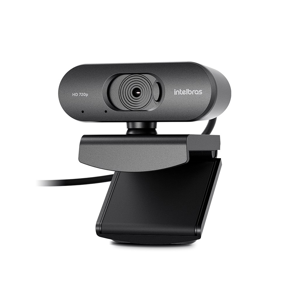 Webcam HD 720P Intelbras USB 2.0, Microfone Frontal - CAM HD 720p