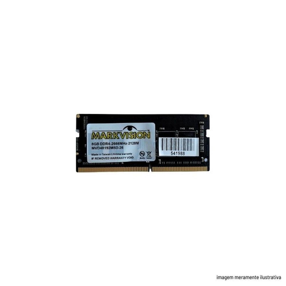 Memoria para Notebook 8GB DDR4 2666Mhz Markvision MVD48192MSD-26