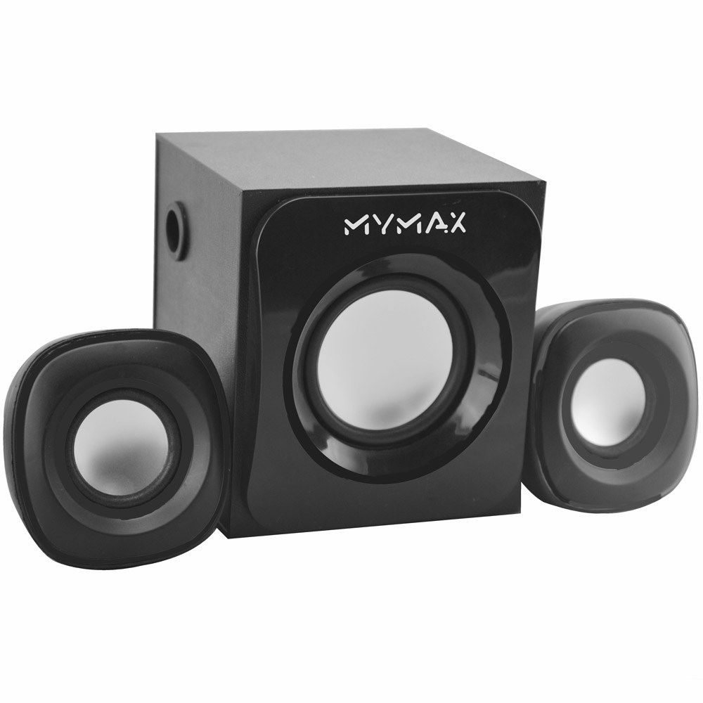 Caixa de Som Gamer 7W Com Subwoofer 2.1 USB Preto Mymax SPK-SP315/BK