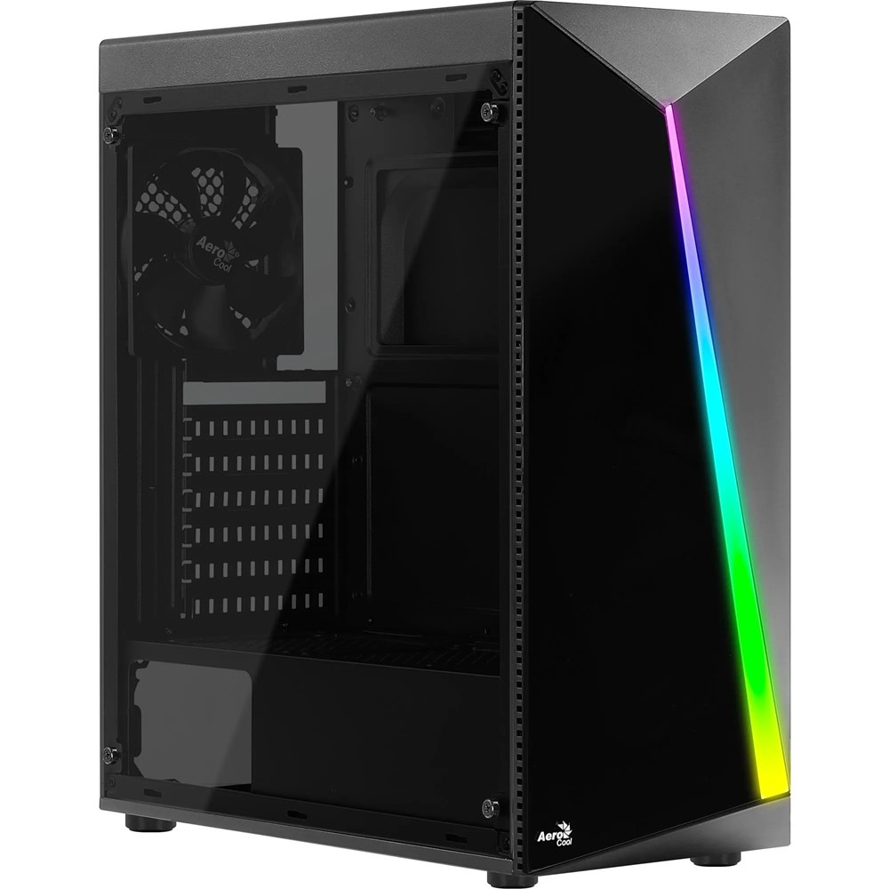 Gabinete Gamer Aerocool Shard Preto RGB Lateral Acrlico