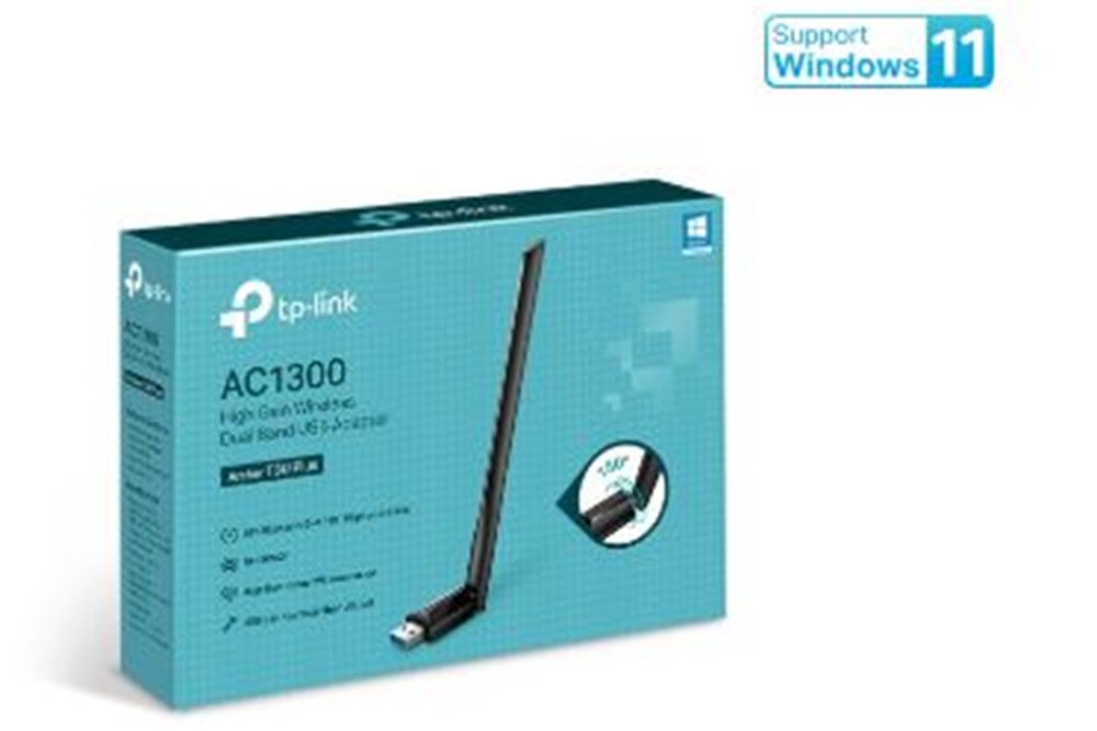 Adaptador USB Wireless AC1300 T3U Plus Dual Band - TP-Link