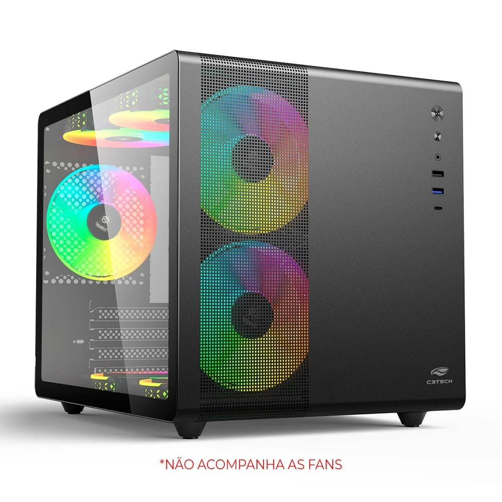 Computador BI Gamer Aquarius MT-G710BK Ryzen 5 1600 8GB SSD m.2 512GB GTX 1650 4GB Win 10 Pro + Office 2021 PP