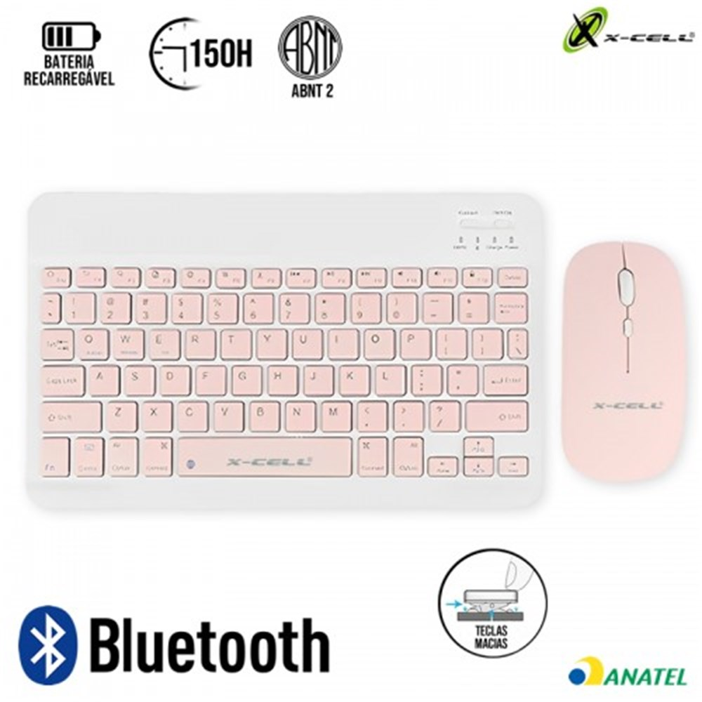 Teclado e Mouse sem Fio Flex Gold XC-CB-06 color