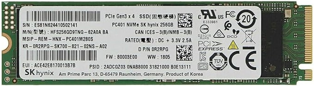 HD SSD de 256GB M.2 2280 Sata Hynix oem