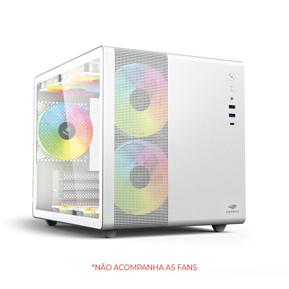 Gabinete C3Tech Gamer Aquarius Branco MT-G710WH