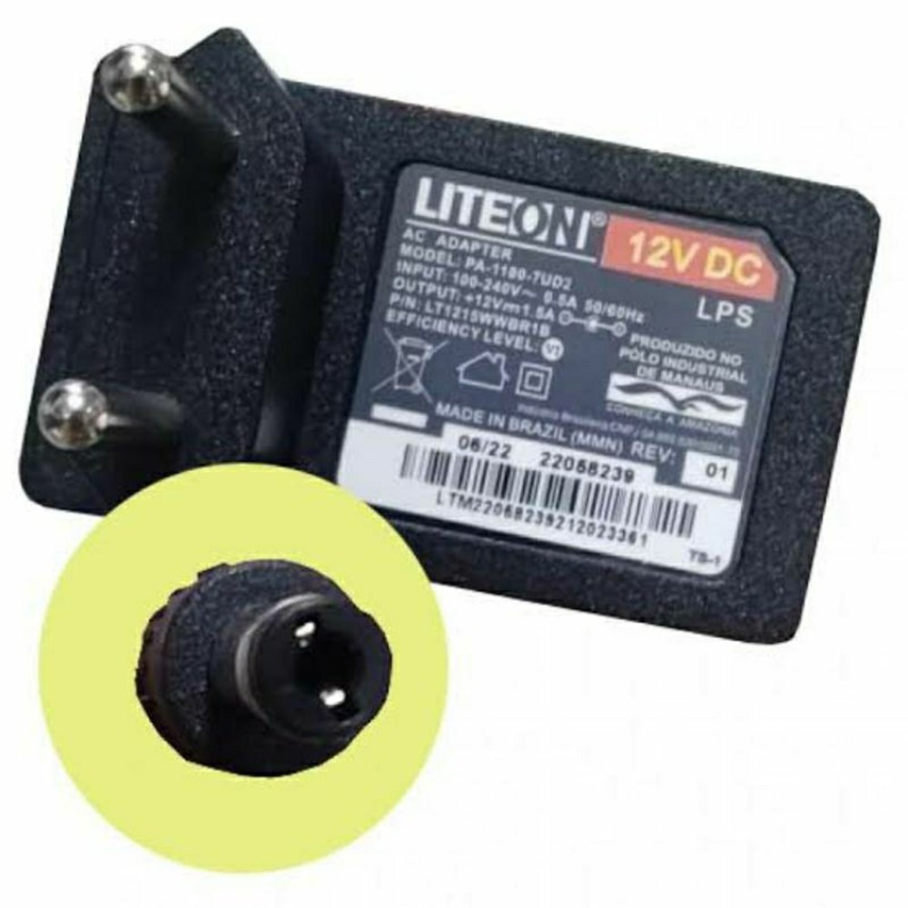 Fonte Liteon12V 1.5A Plug 5.5x3.3mm