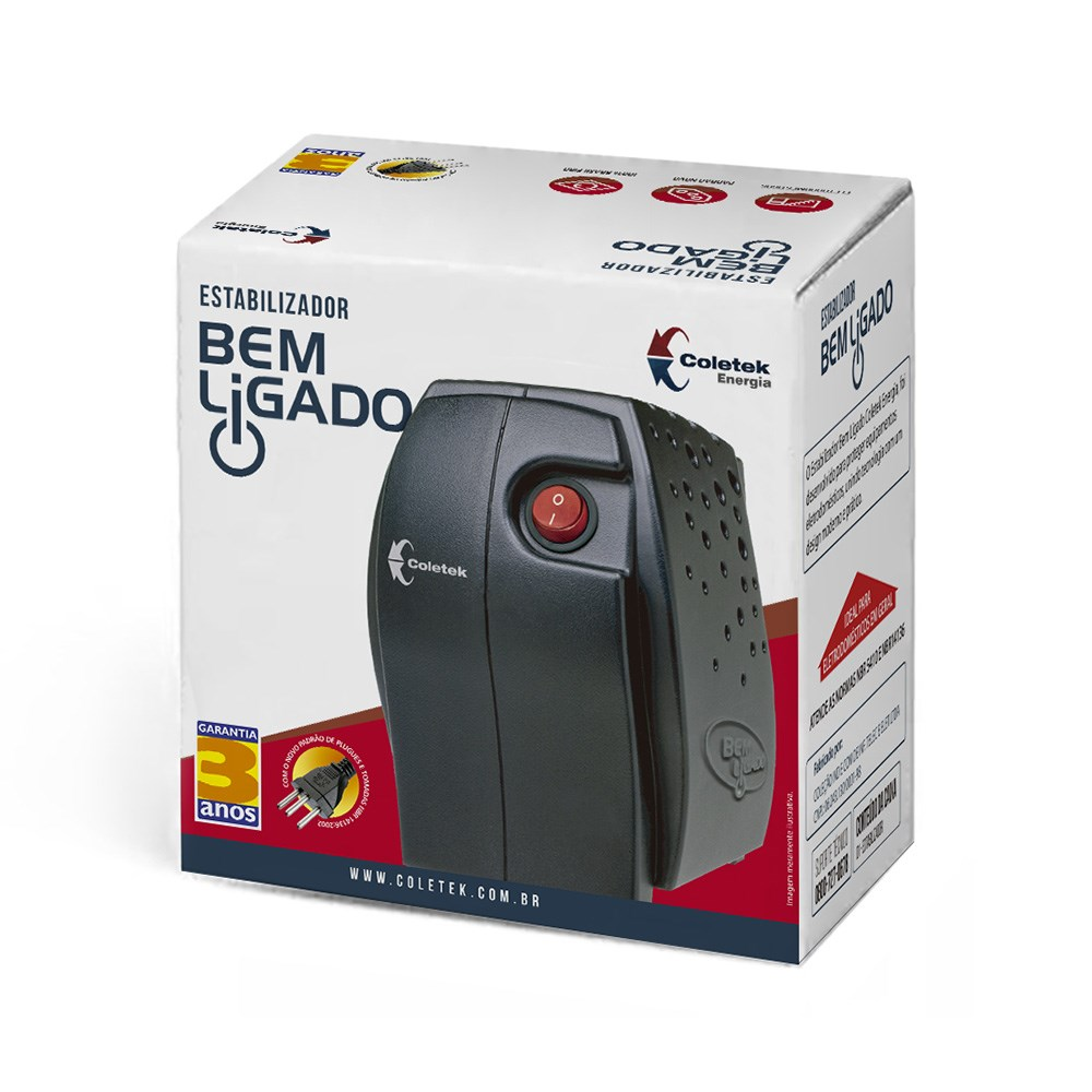 Estabilizador 500Va C3Tech Bivolt  E/S 115/220V - Saida 115V