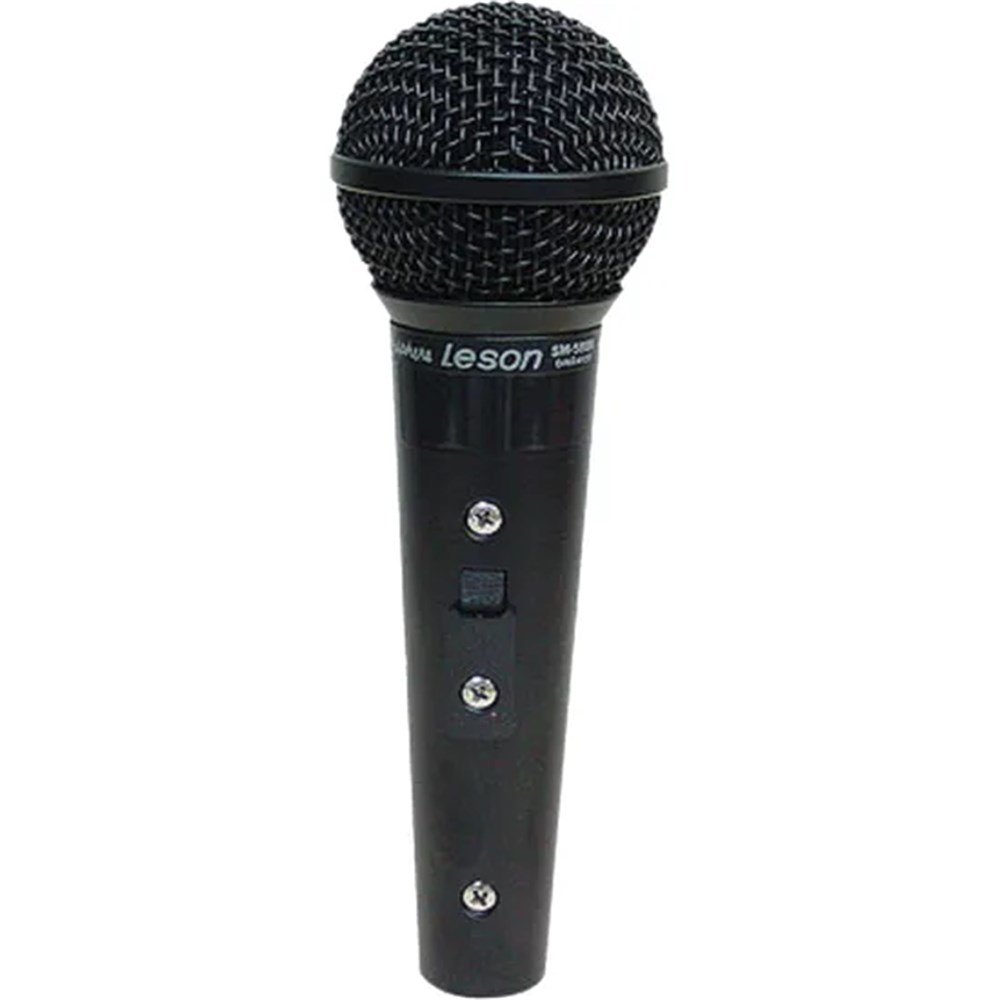 Microfone Vocal Leson SM58 P4BK Profissional Preto Fosco Cabo 5 metros