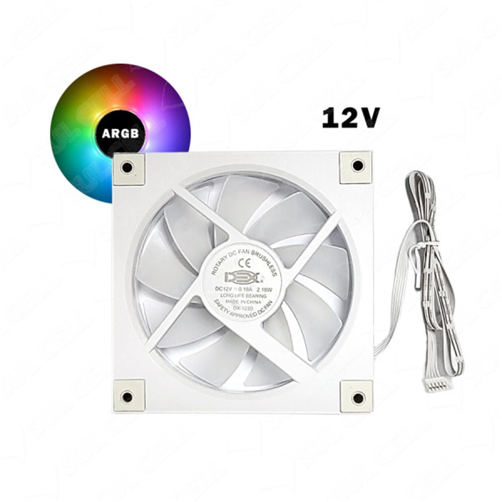 Cooler de Processador 120x120mm Branco RGB DEX DX-11-BR