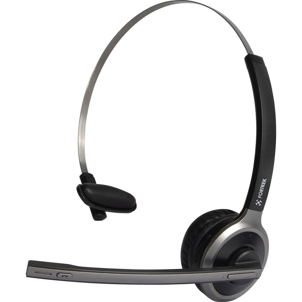 Fone Headset sem fio Office Fortrek FK 761A Bluetooth Preto