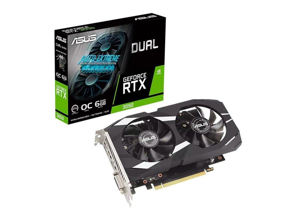 Placa de Vdeo GPU 6GB RTX 3050 GDDR6 96 Bits ASUS 2 Fan PH-RTX3050-6G